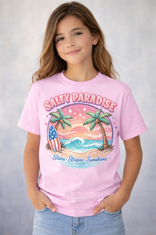 Girls 4th of July Graphic Tee