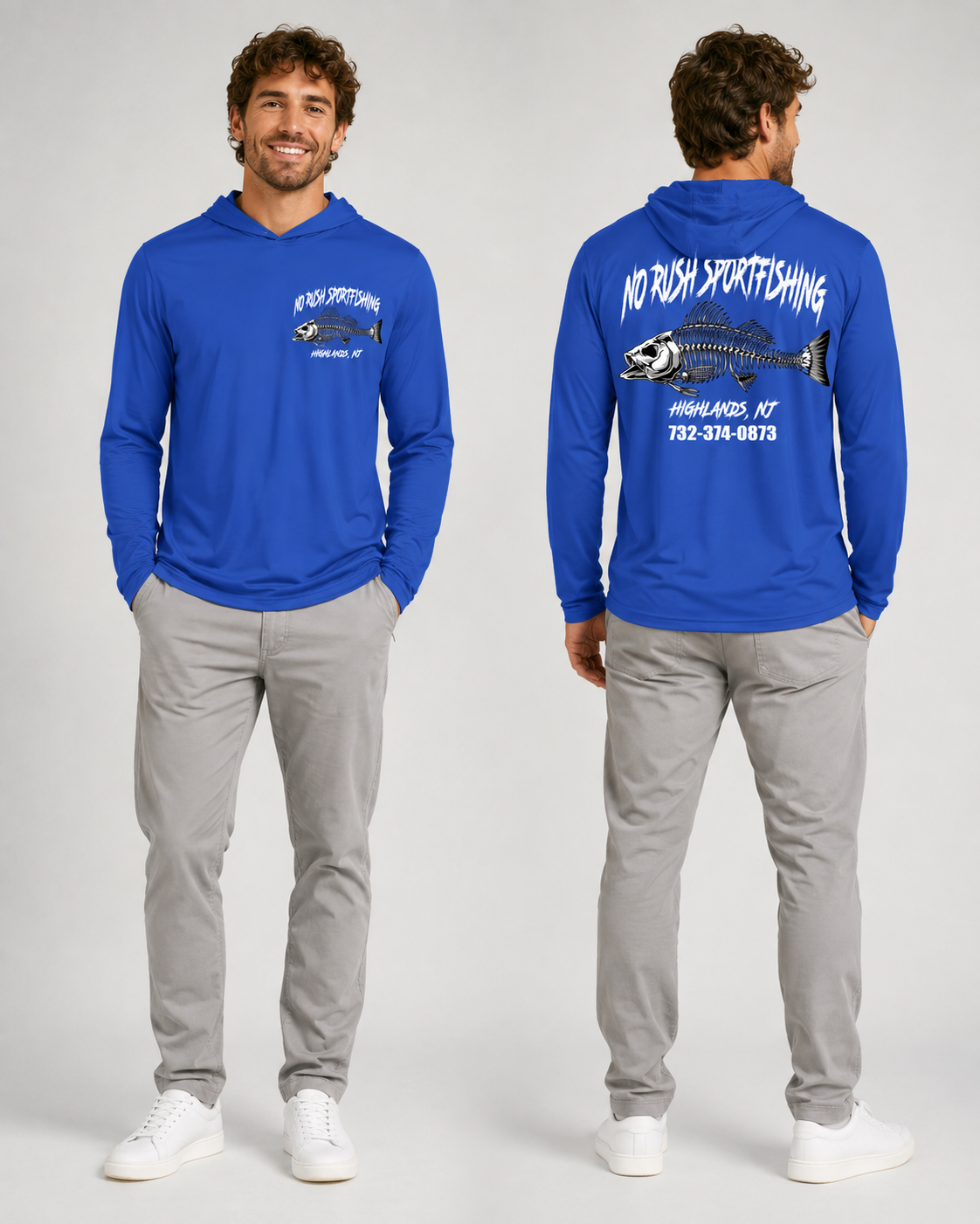NO RUSH SPORTFISHING STRIPER FISHING HOODIE