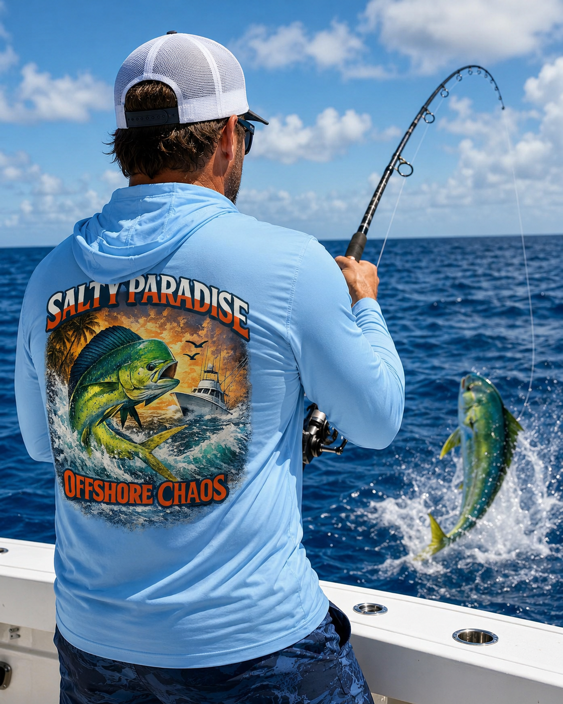 PERFORMANCE FISHING HOODIE OFFSHORE CHAOS MAHI EDITION