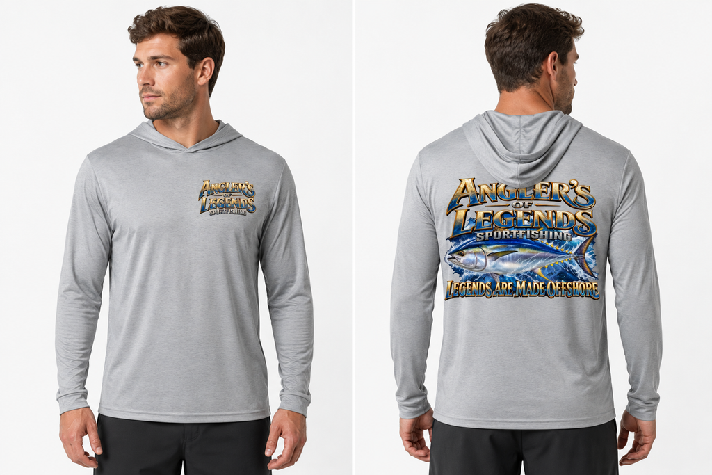 ANGLERS OF LEGENDS SPORTFISHING PERFORMANCE HOODIE TUNA EDITION