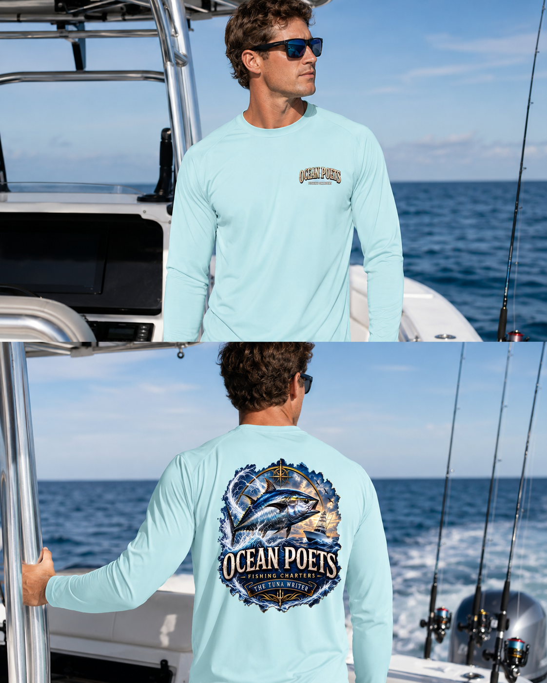 OCEAN POETS LONG SLEEVE PERFORMACE FISHING SHIRT