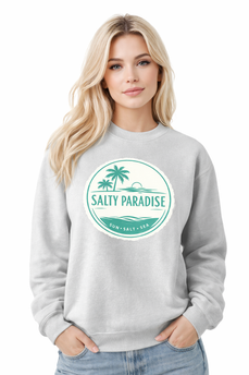 SALTY PARADISE WOMAN'S Port & Company ® - Core Fleece Crewneck Sweatshirt.