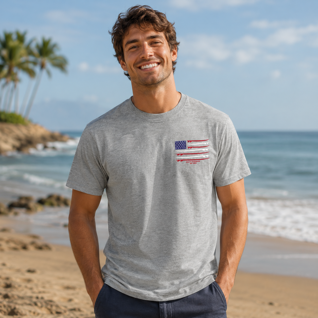 SALTY PARADISE SURFBOARD FLAG