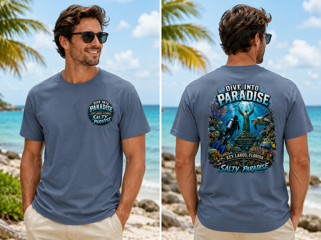 DIVE INTO PARADISE MEN's Graphic Tee