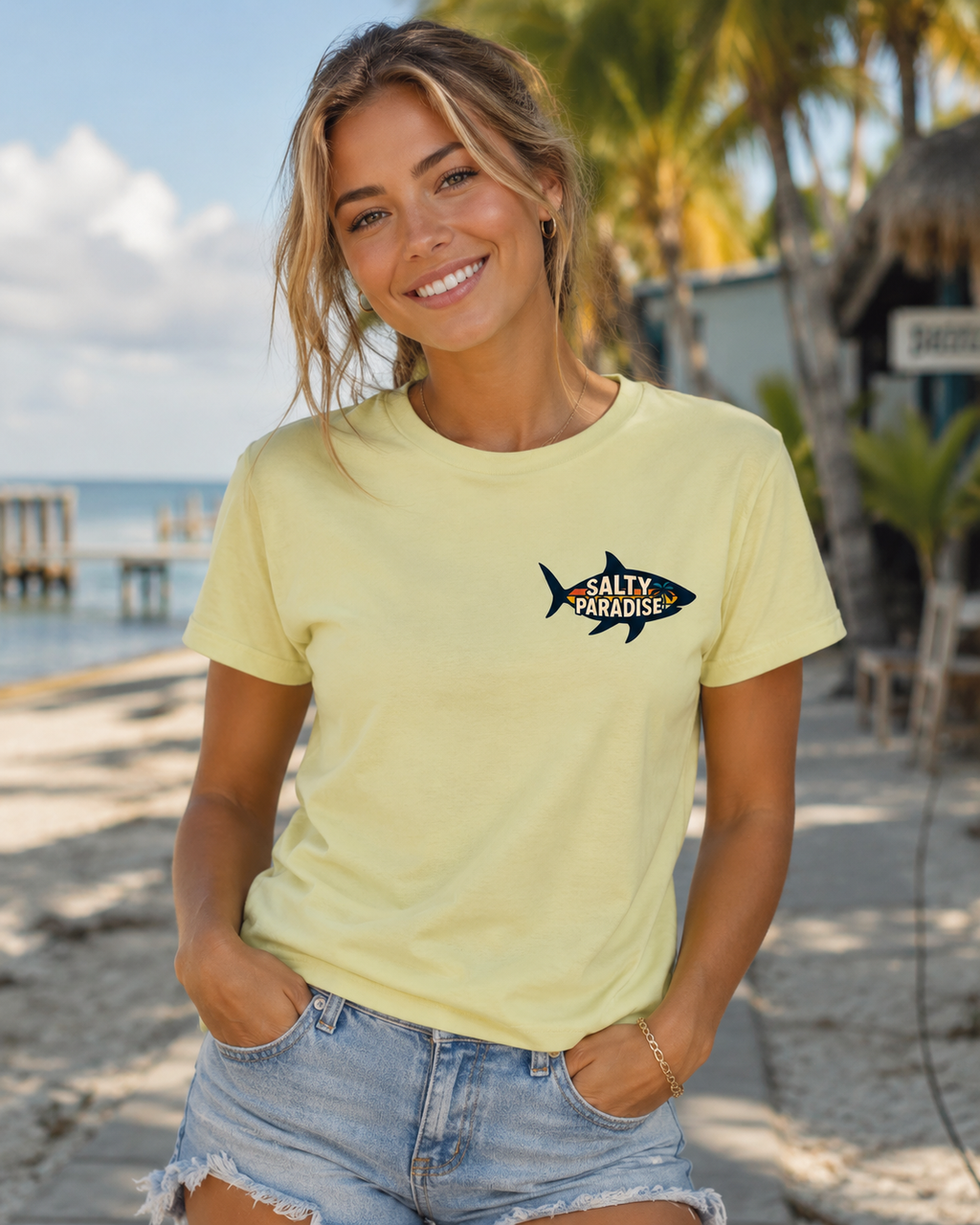 Salty Paradise Shark Logo