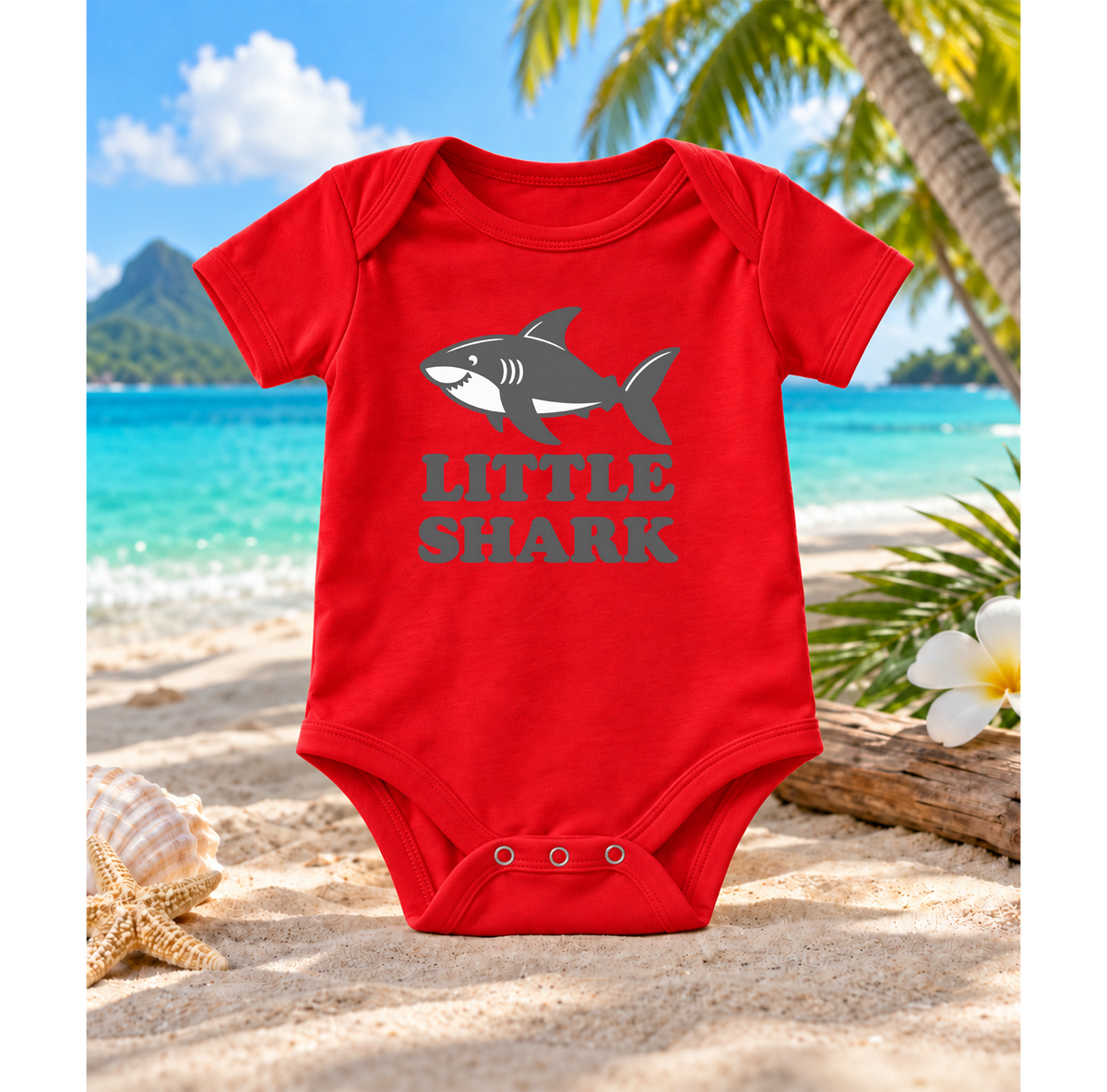 LITTLE SHARK Baby Bodysuit