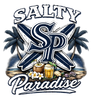 SALTY PARADISE SURFBOARD AND PALMS GRAPHIC TANK