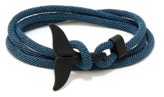 Salty Paradise Nautical Whale Tail Rope Bracelet & Necklace – Adjustable Coastal Jewelry