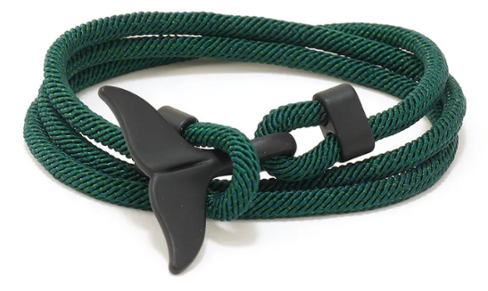 Salty Paradise Nautical Whale Tail Rope Bracelet & Necklace – Adjustable Coastal Jewelry