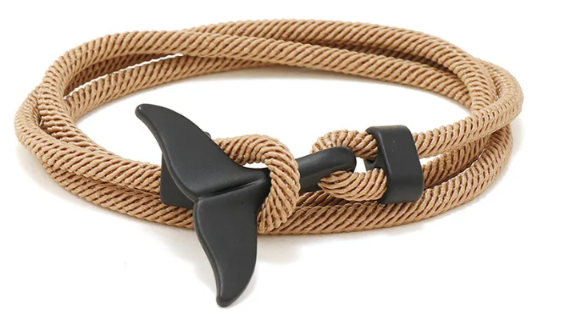 Salty Paradise Nautical Whale Tail Rope Bracelet & Necklace – Adjustable Coastal Jewelry