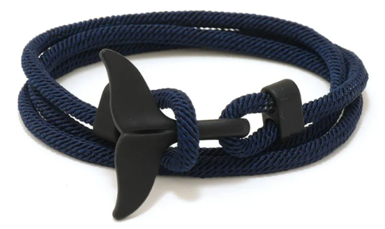 Salty Paradise Nautical Whale Tail Rope Bracelet & Necklace – Adjustable Coastal Jewelry