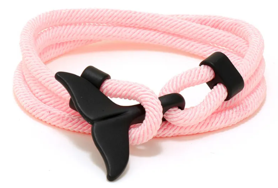 Salty Paradise Nautical Whale Tail Rope Bracelet & Necklace – Adjustable Coastal Jewelry