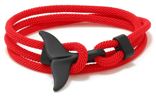 Salty Paradise Nautical Whale Tail Rope Bracelet & Necklace – Adjustable Coastal Jewelry