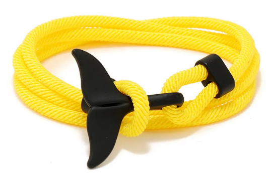 Salty Paradise Nautical Whale Tail Rope Bracelet & Necklace – Adjustable Coastal Jewelry