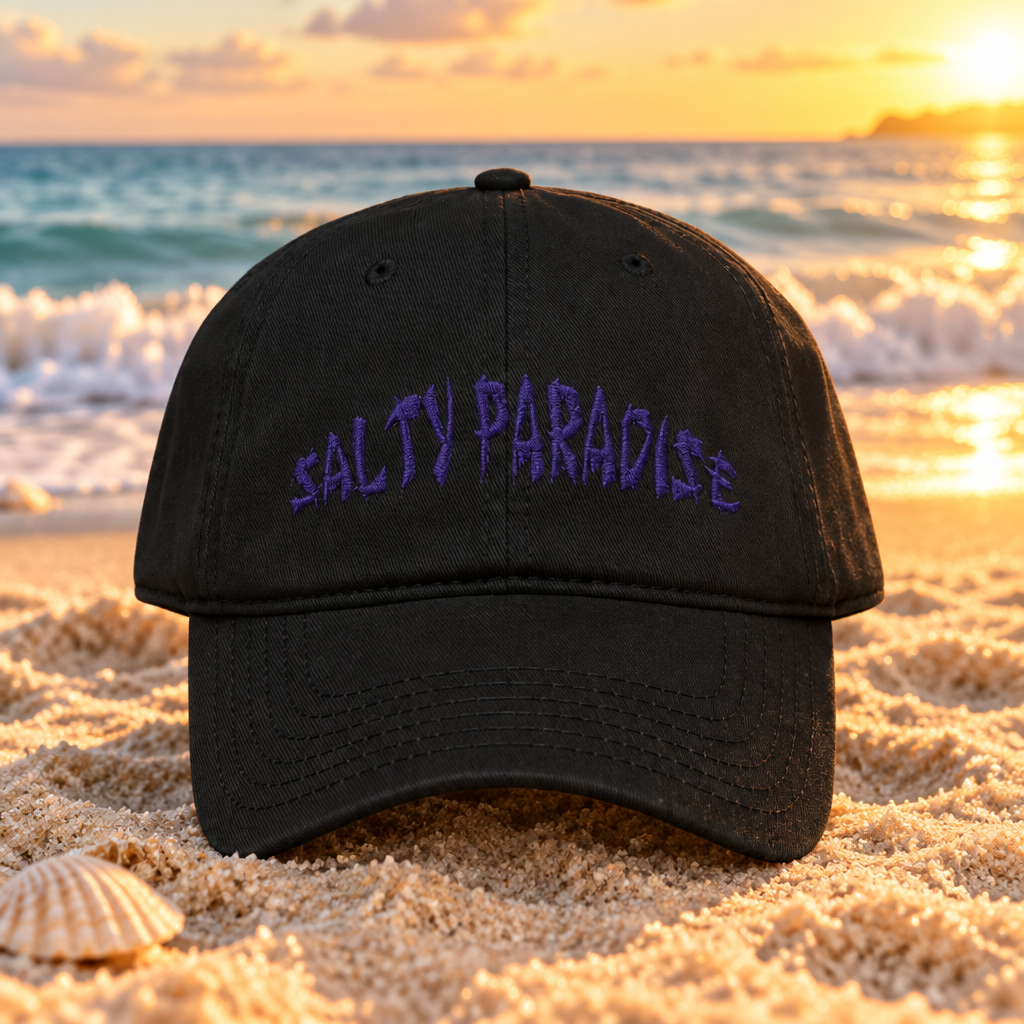SALTY PARADISE Washed Unstructured Baseball Cap