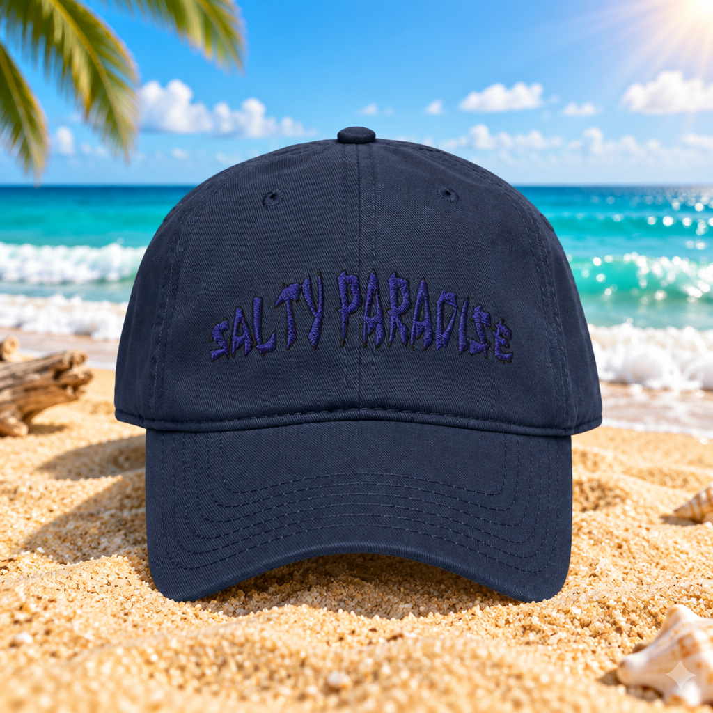 SALTY PARADISE Washed Unstructured Baseball Cap