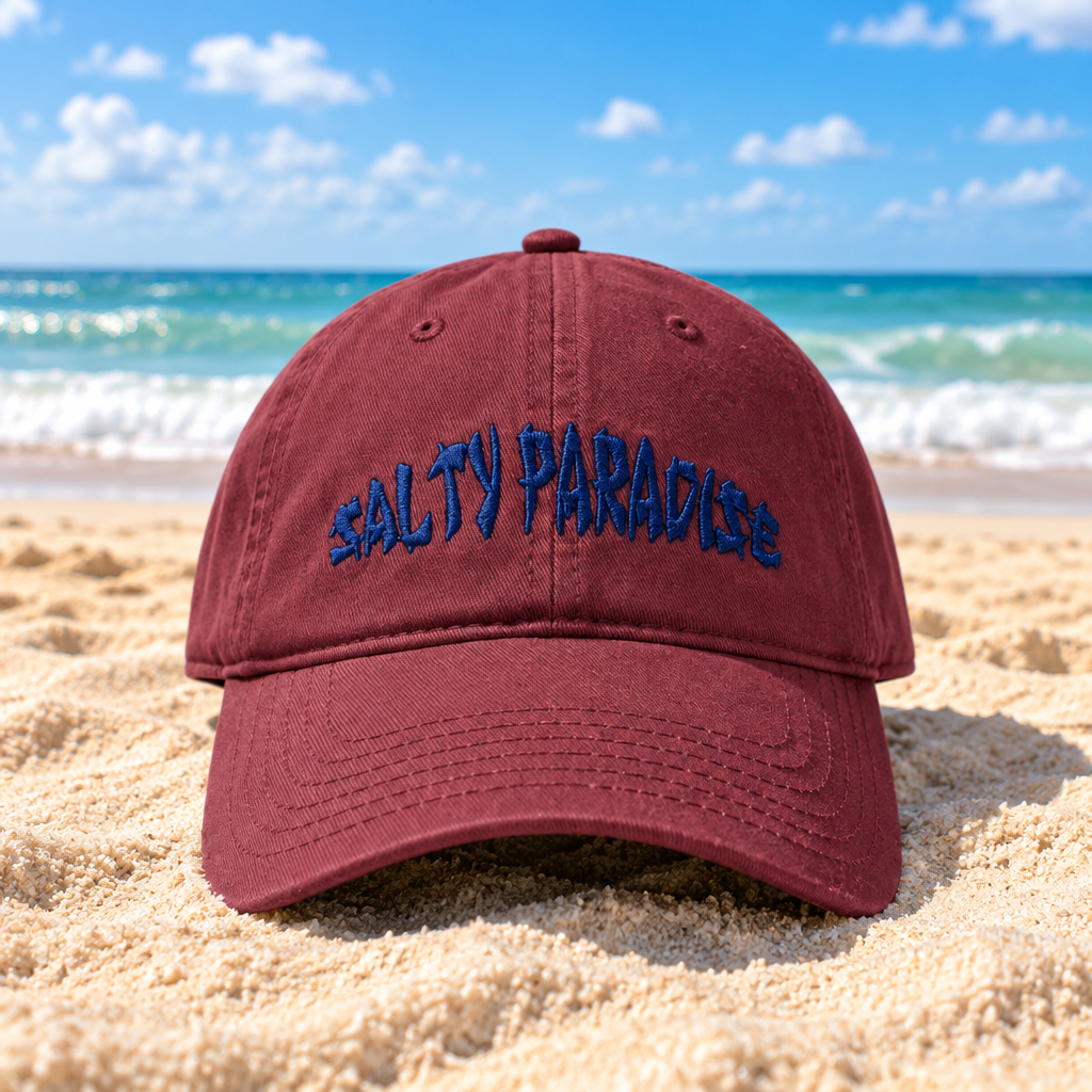 SALTY PARADISE Washed Unstructured Baseball Cap