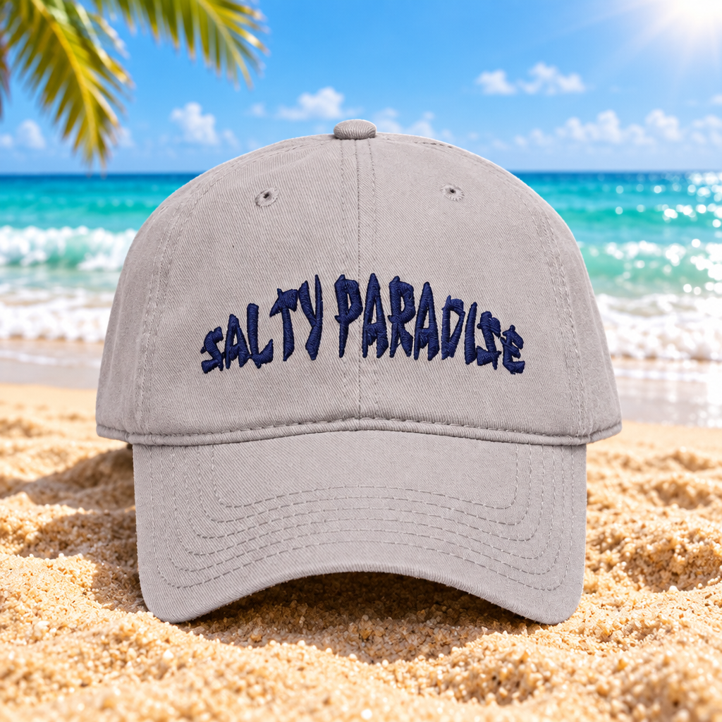 SALTY PARADISE Washed Unstructured Baseball Cap