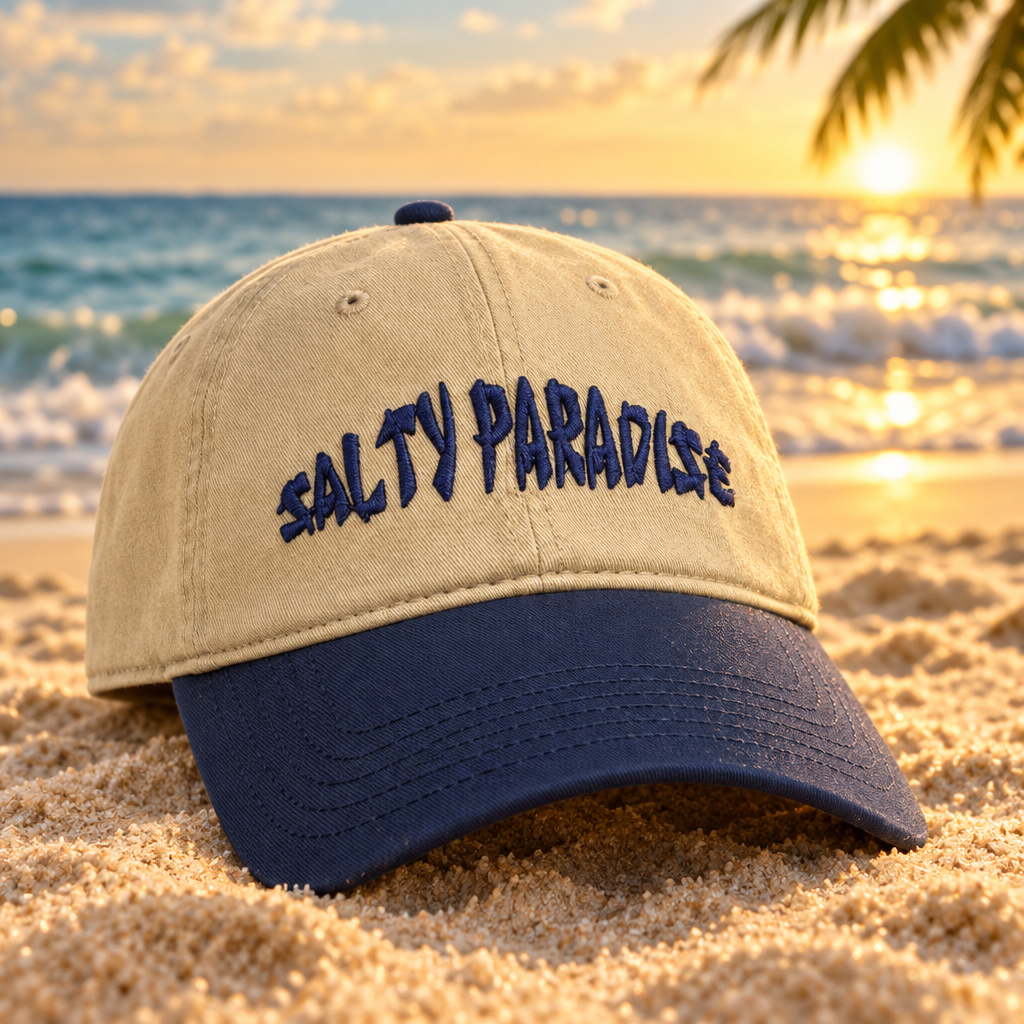 SALTY PARADISE Washed Unstructured Baseball Cap