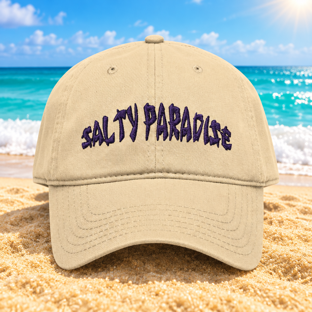 SALTY PARADISE Washed Unstructured Baseball Cap