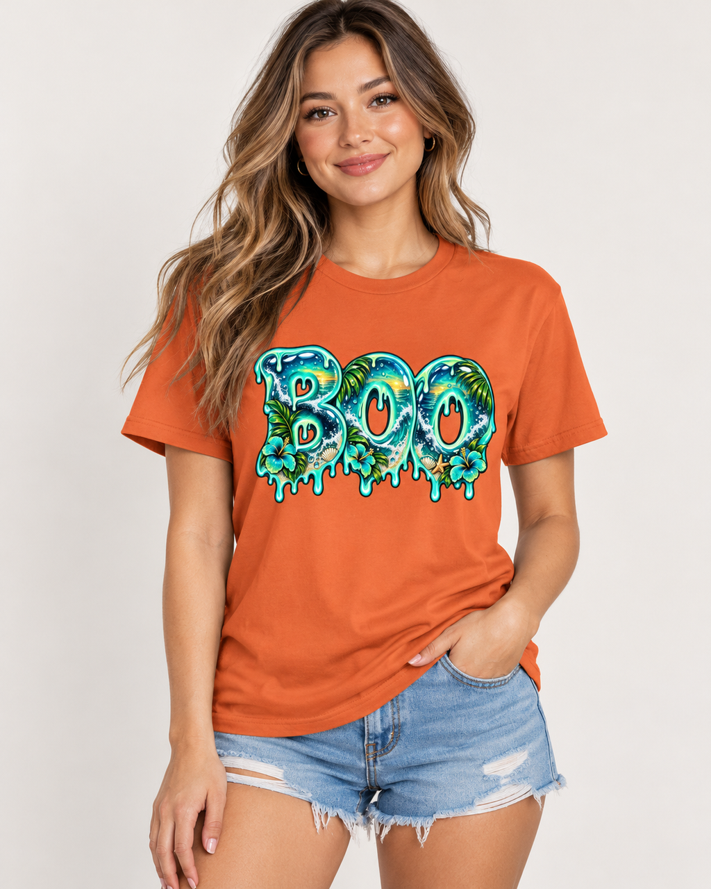 Tropical BOO Halloween T-Shirt – Beach Vibes Ghostly Paradise Graphic Tee | Salty Paradise