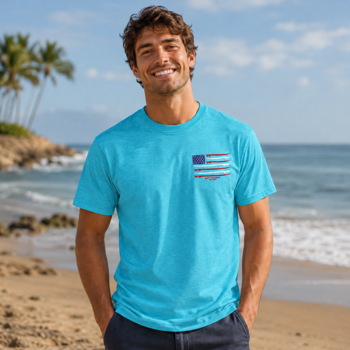 SALTY PARADISE SURFBOARD FLAG