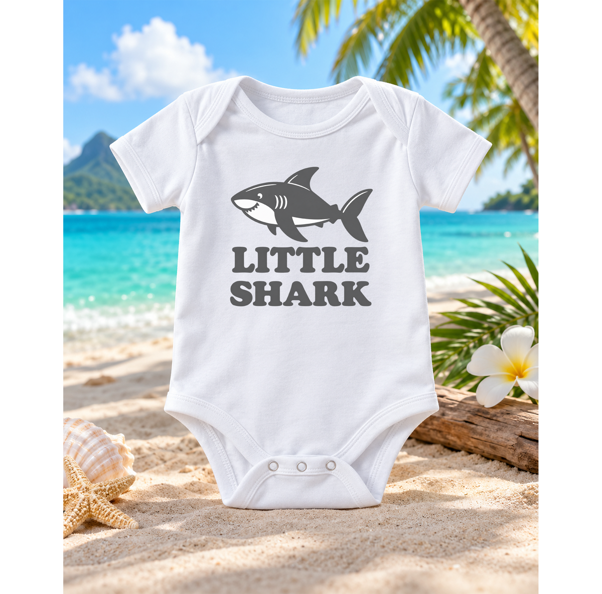 LITTLE SHARK Baby Bodysuit